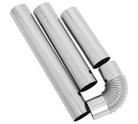 Yardenfun 4 Piezas De Accesorios De Acero Inoxidable Para Chimenea Tubo De Escape De Humos Tubo De Escape De Humos Para Chimenea De Leña Para Tienda De Campaña