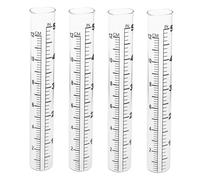 Yardenfun 4 Piezas De Tubo De Medición De Pluviómetro Tubo De Vidrio De Repuesto Para Pluviómetro De Césped Exterior Medidor De Lluvia Medidor De Agua De Repuesto Para