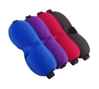 Yardenfun 4 piezas Máscaras de Ojos para Dormir Azul Máscaras de Transpirables y Ajustables para y Uso Diario de Diseño Ergonómico