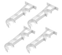 Yardenfun 4 Piezas Soporte de Barra para Montaje Pared Doble Soporte para Varillas Toallas Instalación Hogar Oficina y Dormitorio