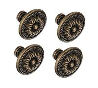 Yardenfun 4 piezas Tiradores Vintage para Armarios y Muebles de Cocina Manijas Retro para Puertas de Muebles