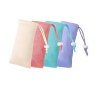 Yardenfun 4piezas Bolsas De Jabón Exfoliantes De Malla Antideslizantes Para Jabón De Baño Unidades Color Púrpura Verde Rosa y Hogar
