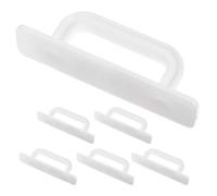 Yardenfun 6 Piezas 6 Tiradores Autoadhesivos para Puertas de Armario, Plástico Resistente, Color Blanco Marfil Pequeño, sin Taladro, para Cocina, Baño y Muebles, Manijas Redondas Fáciles de