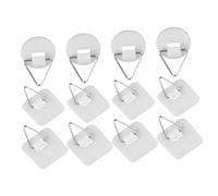 Yardenfun 60 Ganchos Adhesivos para Platos y Marcos de Fotos Soporte de Pared sin Clavos 60 Piezas 20 Redondos 20 Cuadrados Grandes 20 Cuadrados Pequeños Plástico Resistente