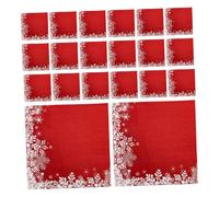Yardenfun 60piezas Servilletas de Papel Navideñas Copos de Servilletas Rojas y de Unidades Decoración de Fiestas para Cena y Almuerzo Navidad