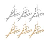 Yardenfun 6piezas Broche De Tijeras y Peine Con Brillo Para Hombre De Dorado y Plateado Accesorio Versátil Para Trajes Chaquetas y Eventos