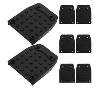 Yardenfun 8 Piezas Almohadillas Tamaño 10x8.3x1.3 Cm, Mejoran la Estabilidad Antideslizantes de Caucho Negro para Zancos de Construcción en Trabajos Eléctricos y Construcción