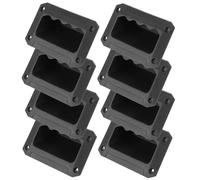 Yardenfun 8 piezas Asas de Transporte para Altavoces Plástico Resistente Negro Fáciles de Instalar Compatibles con Cajas y Bafles de Sonido