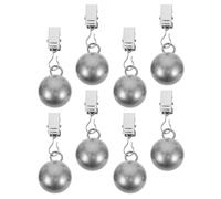 Yardenfun 8 Piezas Pinzas para Manteles de Mesa Exterior 8 Pcs, Clip de Fijación Antiviento de Acero Inoxidable Peso Esférico, Sujetador Reutilizable para Camping, Picnic, Fiesta y Comedor