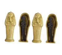 Yardenfun Adorno de Escritorio Egipto Antiguo Set de 2 Figuras de Momia Faraón Decoración de Resina para Hogar Miniatura Tutankamón para Amigos Micro Paisaje Manualidad Mesa