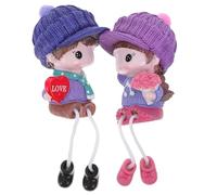 Yardenfun Adornos Decorativos de 2 Piezas Muñecas Colgantes Creativas de Resina Decoración Práctica para Hogar y Oficina Obsequio Original para Cumpleaños y Boda Tamaño Pequeño