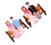 Yardenfun Adornos para Parejas 2 Piezas de Plástico, Decoración para Boda y Hogar, Figuras Románticas, Adecuado para Obsequio de Novios y Ambiente Divertido