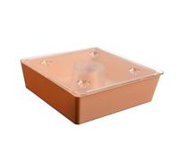 Yardenfun Alimentador Cuadrado para Abejas Comedero y Bebedero de Plástico Práctico para Colmenas Fácil Instalación y Limpieza Accesorio Apícola Funcional