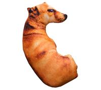 Yardenfun Almohada Decorativa 3D Forma de Perro Marrón, Cojín de Sofá Ultra Suave de Algodón PP, Juguete de Peluche Cómodo Adecuado para Rincones de Lectura