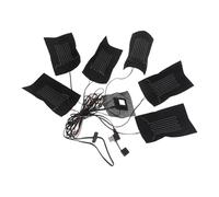 Yardenfun Almohadilla Calefactora Eléctrica para Ropa de Carbono Chaleco de Algodón 6 Conexiones Ajustables Cojín Térmico Profesional Temperatura Regulable para Uso Invierno