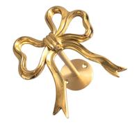 Yardenfun Alzapaño de Cortina Dorado de Latón Vintage, Gancho de Pared Decorativo Lazo para Sujetar Cortinas, Soporte Metálico Resistente para Dormitorios y Sala de Estar, Accesorio