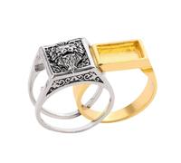 Yardenfun Anillos De Compartimentos Secretos León Para Hombres Talla 10 Aleación Resistente Almacenamiento Invisible Accesorios Góticos Para Fiestas y Club