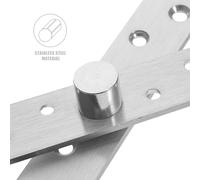 Yardenfun Bisagra Pivotante Oculta de Acero Inoxidable 360° Pequeña Pack 6 Unidades Bisagra Invisible para Puertas y Estanterías Secretas Herraje de Pivote de Alta Resistencia para Uso