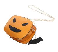 Yardenfun Bolso Bandolera Ligero de Calabaza para Halloween Diseño Compacto, Cuero Pu Marrón y Multiusos para Mujer y Niña para Playa y Viaje