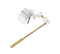 Yardenfun Botón Cuadrado De Palanca Para Tanque De Inodoro De Cobre Plateado, Descarga Lateral, Suministro Para Inodoros Domésticos y Comerciales, Accesorio Funcional y Duradero