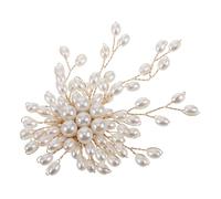 Yardenfun Broche De Perlas Elegante Hecho a Mano Cristales, Accesorio Floral Femenino Para Ropa y Suéter, Pin Sofisticado Para Uso Diario y Eventos Formales, Diseño Delicado y Versátil, Tamaño Mediano