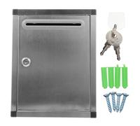 Yardenfun Buzón de Pared de Acero Inoxidable para Exteriores Buzón Creativo sin Ventana Tamaño Grande y Pequeño Caja para Sugerencias y Quejas Montaje en Pared Resistente y Funcional