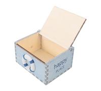 Yardenfun Caja de Cerillas de Madera Mediterránea Mediana Azul Claro Diseño de Salvavidas, Organizador Vintage Multifuncional para Fósforos, Llaves y Recuerdos, Contenedor Decorativo