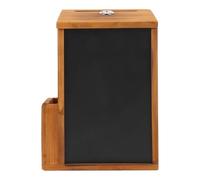 Yardenfun Caja de Madera Maciza para Donaciones y Sugerencias de Pared con Cerradura Pizarra Integrada y Ranura para Boletos Buzón Colgante para Iglesias Oficinas y Eventos Comunitarios