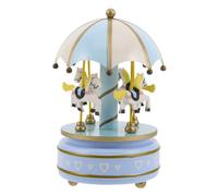 Yardenfun Caja de Música de Madera con Giratorio Miniatura Mecanismo Musical de Cuerda para Decoración de Escritorio Regalo Elegante para Hogar y Ocasiones Especiales