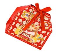 Yardenfun Caja de para Fiesta Año del Dragón Gran Estuche para Galletas y Chocolate Bolsa de Almacenaje para Festival de Primavera Diseño Decorativo y Dragón Dorado