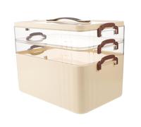 Yardenfun Caja Organizadora de Medicamentos Plástica Asa Almacenamiento Portátil Transparente para Hogar Oficina y Viaje Gran Capacidad y Fácil Acceso