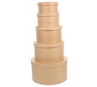 Yardenfun Cajas Redondas Kraft para y Almacenaje Material Duradero para Joyería y Decoración Diy Fiestas y Bodas