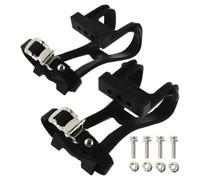 Yardenfun Calapiés Fijos para Ciclismo Correas Resistentes de Plástico y Metal, Accesorios Multiuso para Pedales de Bicicleta Estática en Color Negro