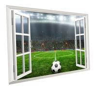 Yardenfun Calcomanía De Pared De Estadio De Fútbol Decoración Deportiva Para Sala De Estar Y Dormitorio Pegatina Removible Para Habitaciones De Niño Niña Y Fútbol