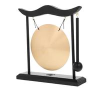 Yardenfun Campana de Escritorio Feng Shui de Cobre con Soporte de Madera Decoración Zen para Sala y Centro de Mesa Adorno Duradero para Oficina y Hogar Regalo de Suerte para Amantes del Zen