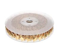 Yardenfun Cinta de Encaje Dorada con Estrellas para Decoración de Navidad Manualidades DIY Adorno de Guirnaldas y Envoltorios de
