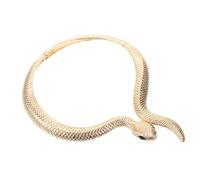 Yardenfun Collar Gargantilla De Serpiente Dorado Vintage, Accesorio Metálico Para Mujer, Decoración De Cuello Para Fiesta y Halloween, Diseño Exagerado y Tamaño Grande