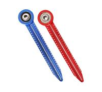 Yardenfun Compás Portátil de Aluminio Mini para Dibujo Técnico y Carpintería Regla Circular para Dibujo y Marcación Plantilla Perforada Herramienta de Medición Precisa Rojo y Azul