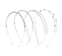 Yardenfun Diadema Novia 4unidades Diademas De Metal Tocado De Diamantes Imitación Para Pelo