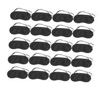 Yardenfun Dormir para Ojos de Poliéster Negro, Cómoda para Usar Durante Viajes y Mejora el Ambiente para Dormir, Pack de 20 Piezas