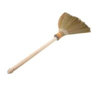 Yardenfun Escoba de Maíz Artesanal con Mango Desmontable de Madera Cerdas Suaves para Limpieza Doméstica Tamaño Grande 64 CM Adecuado para Sala de Estar y Polvo