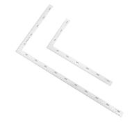 Yardenfun Escuadra Metálica de Ángulo Recto 90° de Acero Inoxidable Reforzado Juego de 2 Piezas 300X150 MM y 500X250 MM 18 MM Grosor Regla Multifuncional para Carpintería