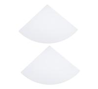 Yardenfun Estante de Pared de Esquina PVC Triangular Organizador de Almacenamiento Estante Flotante Duradero para Baño y Cocina 1 Juego