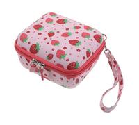 Yardenfun Estuche Rígido para Cámara Instantánea, Resistente a Golpes y Agua, Tamaño Compacto, Color Rosa Fresa, Bolsa Organizadora Segura para Viaje y Almacenamiento de Cámara