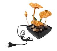 Yardenfun Fuente de Mesa Zen con Cascada de Varios Fuente Decorativa Interior con Sonido Relajante para Dormitorio Oficina y con Bomba EU y Piedras Decorativas