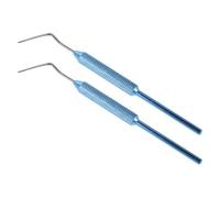 Yardenfun Herramientas de Injerto Móviles para Apicultura, 2 Piezas con Mango de Aluminio Azul, Aguja Fina para Transferencia de Larvas y Cría de Reinas, Equipo Ligero y Preciso