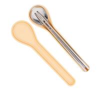 Yardenfun Juego De Cubiertos Portátiles Cucharas Lonchera Utensilios De Camping Utensilios De Viaje Con Estuche Cubiertos Reutilizables Utensilios De Metal Para Fiestas Cuchara De