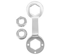 Yardenfun Juego de llaves de embrague para lavadora: llave hexagonal de doble extremo para tuercas de 36/38 mm, herramienta manual de mantenimiento y reparación de lavadoras domésticas (plateada)