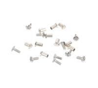 Yardenfun Kit de Reparación de Gafas Tornillos de Metal en Plata, 2 Juegos para Repuestos y Reemplazo en Gafas de Lectura Sol
