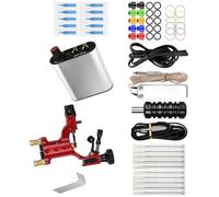 Yardenfun Kit de Tatuaje Completo Profesional Motor Rotatorio Ligero de Acero Inoxidable y Fuente de Alimentación Ac220 para Principiantes y Tatuadores Portátiles